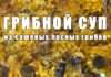 Грибной суп из сушёных лесных грибов